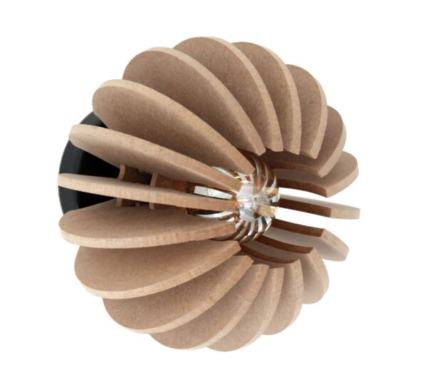 Applique WRECKING BALL Brut – Ø 20 cm – Bois recyclé – Image 2