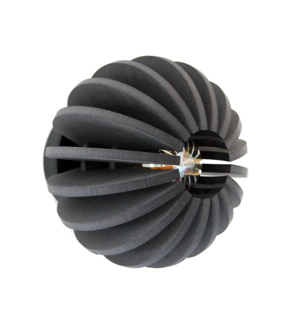 Applique WRECKING BALL Black – Ø 20 cm – Bois noir teinté masse – Image 2