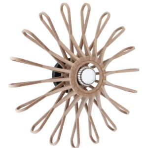 Applique FLEUR Brut – Ø 47 cm – Bois recyclé