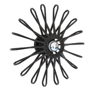Applique FLEUR Black – Ø 47 cm – Bois noir mat