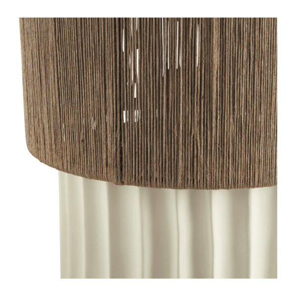 Lampe OLYMPE – Céramique naturelle & jute tressée – Ø 25 cm – Image 2