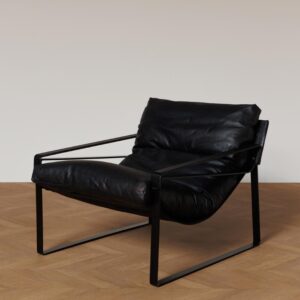Fauteuil Gabor – Cuir noir