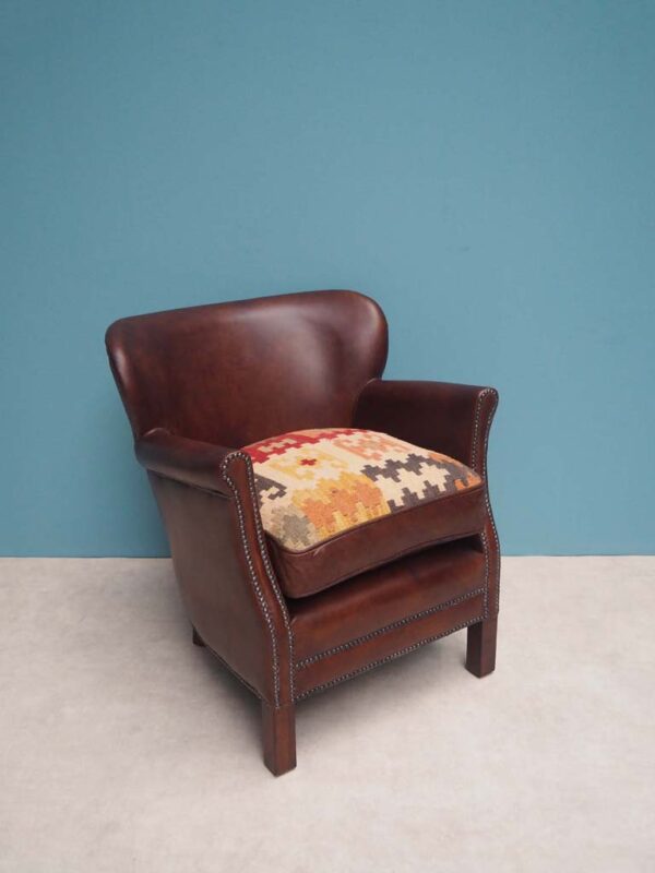 Fauteuil Turner – Cuir marron – Image 2