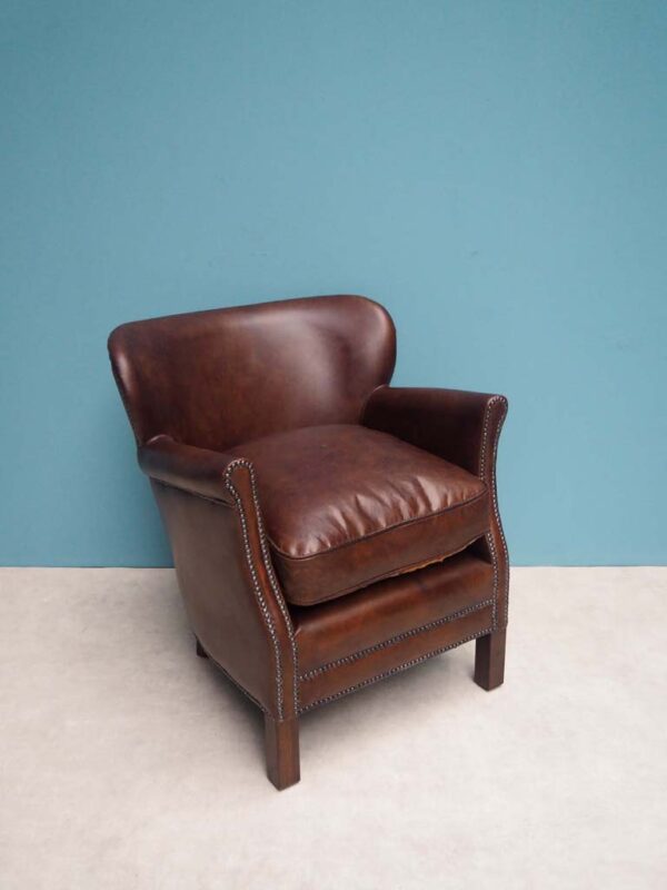 Fauteuil Turner – Cuir marron
