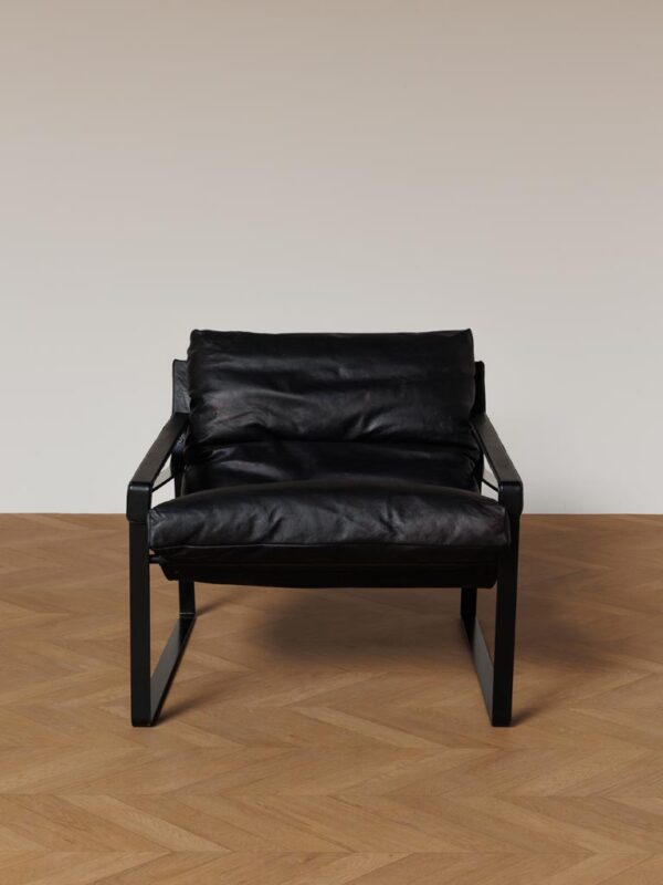 Fauteuil Gabor – Cuir noir – Image 2