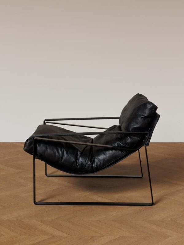 Fauteuil Gabor – Cuir noir – Image 3